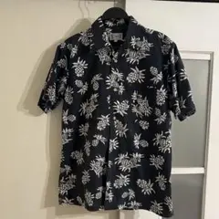 アロハシャツ/パイナップル柄/メンズ/半袖シャツ/夏服/S