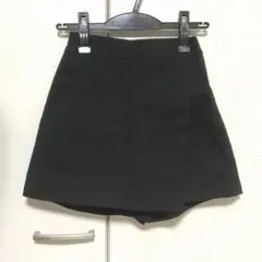 Styleonme 韓国 キュロット ショートパンツ ミニスカート ブラック 黒