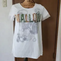 【値下げ】MALLOW ロゴ入り ホワイトTシャツ 半袖