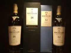 MACALLAN 18年・12年 空瓶 箱付き セット売り