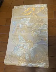 金色の花柄 袋帯