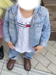 デニムシャツ gap ブラウス シャツ ボタン式