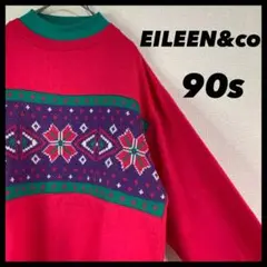 古着 EILEENu0026co モックネック スウェット トレーナー 2h