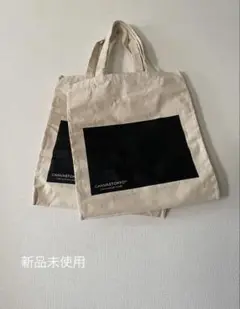 (2つセット)トートバッグ　エコバッグ　シンプル　オリジナルバック　新品未使用