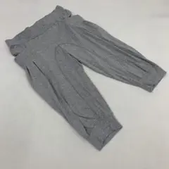 PETIT RETRE グレーリブハイウエスト サルエルパンツ M
