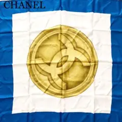 ⭐️美品⭐️CHANEL シャネル スカーフ シルク ライトブルー ココマーク