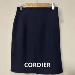 コルディア濃紺タイトスカートレトロ膝丈Mサイズ