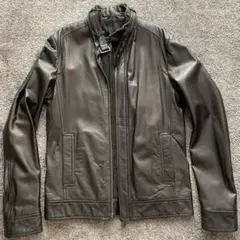 CalvinKlein ラムレザーシングルライダース TLL