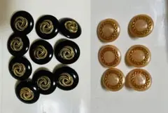 新品❗️ボタンセット 黒と金色