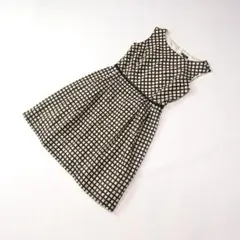 TOCCA トッカ ノースリーブ ワンピース チェック ベージュ ブラック