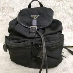✨PRADA リュック ナイロン バックパック 三角ロゴ 白タグ ブラック