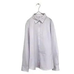ブラウス シャツ 白 長袖シャツ 制服 学校 スクール 事務 シンプル 13R