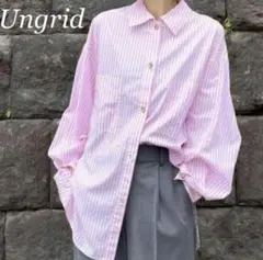 【完売品・人気】Ungrid アングリッド ストライプルーズシャツ Fサイズ