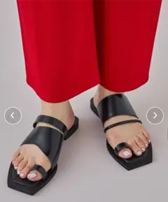 UN3d アンスリード ASSYME FLAT SANDALサンダル ブラック