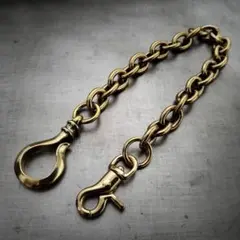 ☆真鍮 ウォレットチェーン 丸小判 15㎜ ブラス ゴールド
