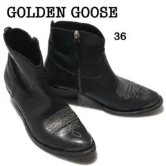 ゴールデングース ショート ウエスタンブーツ 36/GOLDEN GOOSE