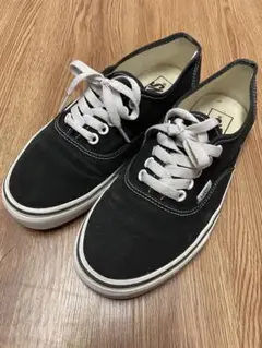 Vans オーセンティック ブラック キャンバス スニーカー24.5