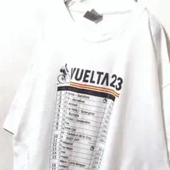 ギルダン VUELTA23 デカロゴ Tシャツ ホワイト 白 XL 古着