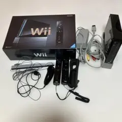 Nintendo wii 本体 セット 黒 ブラック