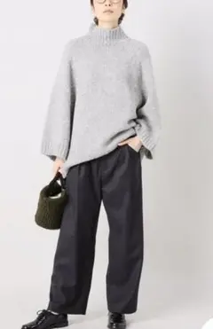 ジャーナルスタンダードLUXE フラノタックパンツL★ピンストライプネイビー
