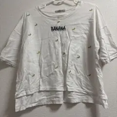 BRON バナナプリント Tシャツ FREE ホワイト