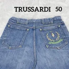 TRUSSARDI トラサルディ デニム ジーンズ 刺繍 ヴィンテージ50
