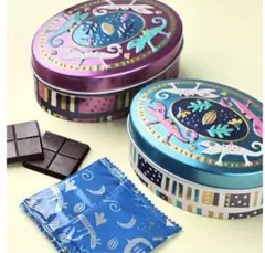 ♫【カルディ】カルディ2025カカオの森　トカゲ缶　パープル・ブルー　２缶セット
