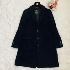 美品✨ラブレス チェスターコート 羊毛 ブラック ウール キルティング 34