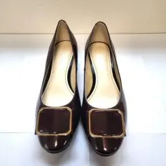 【美品】リーガル 上品なエナメルパンプス ボルドー 23.5㎝