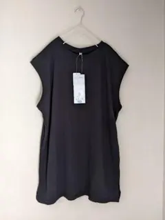 新品大きいサイズクロッシーコットンfromUSA黒抗菌防臭UV対策チュニック4L