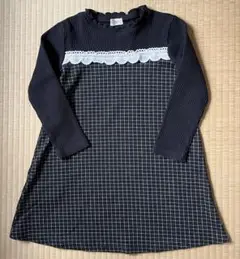 trois lapins黒 長袖ワンピース