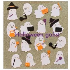 ハロウィンおばけ16体　ペーパークラフト　アルバム　メッセージカード　プチギフト