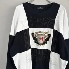 Majestic マジェスティック トレーナー スウェット 日本製48バブル黒白