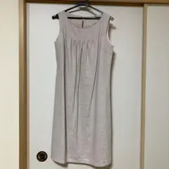 ハンドメイド　桜色ワンピース　リネン100%