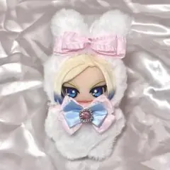 ぬい服10cm ピンク×ライトブルー うさぎ