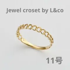 新品♡Jewel croset by Lu0026co♡K10 チェーンリング 11号
