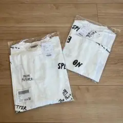 【未使用品】140 100 ペアマノンストリート ロゴ Tシャツ お揃い 半袖