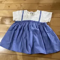 値下げしました！新品　SHOO-LA-RUE 半袖ドット柄ワンピース 100