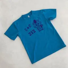 Glimmer 半袖Tシャツ ブルー キャラクター プリント 丸首 ポリエステル