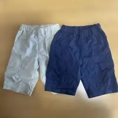 GU（ジーユー）キッズ　100cmサイズ　カーゴパンツ２枚セット