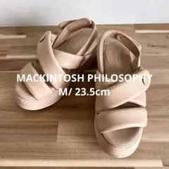【マッキントッシュフィロソフィー】　厚底　レザー　サンダル　M/23.5cm