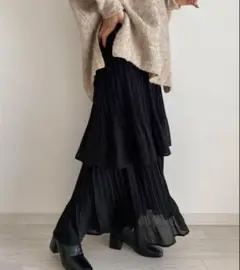 callautia プリーツティアードスカート