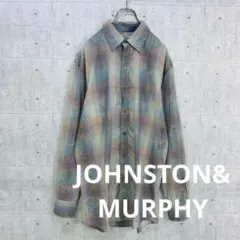 t0063 JOHNSTON&MURPHY 長袖 シャツ マルチ L オンブレ