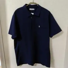 Hush Puppies ネイビー ポロシャツ L