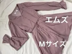 エムズ　グレイッシュピンク　ワンピース Mサイズ
