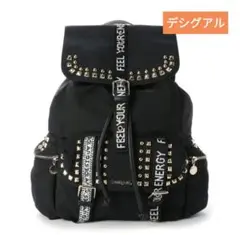 新品　未使用　スタッズ付きブラックバックパック　デシグアル