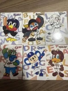 カルビープロ野球チップス　2025　第二弾　チェックリスト　マスコット　6枚