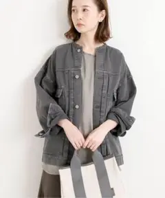 IENA カラーチノリメイクルーズブルゾン グレー 36