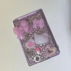 デコミラー♡ミラーデコ♡手鏡♡ピンク♡埋めつくし