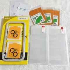 新品★ iPhone 15用 液晶保護フィルム カメラフィルム 各2枚